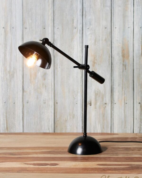 Bespoke black table lamp with adjustable arm - 072690