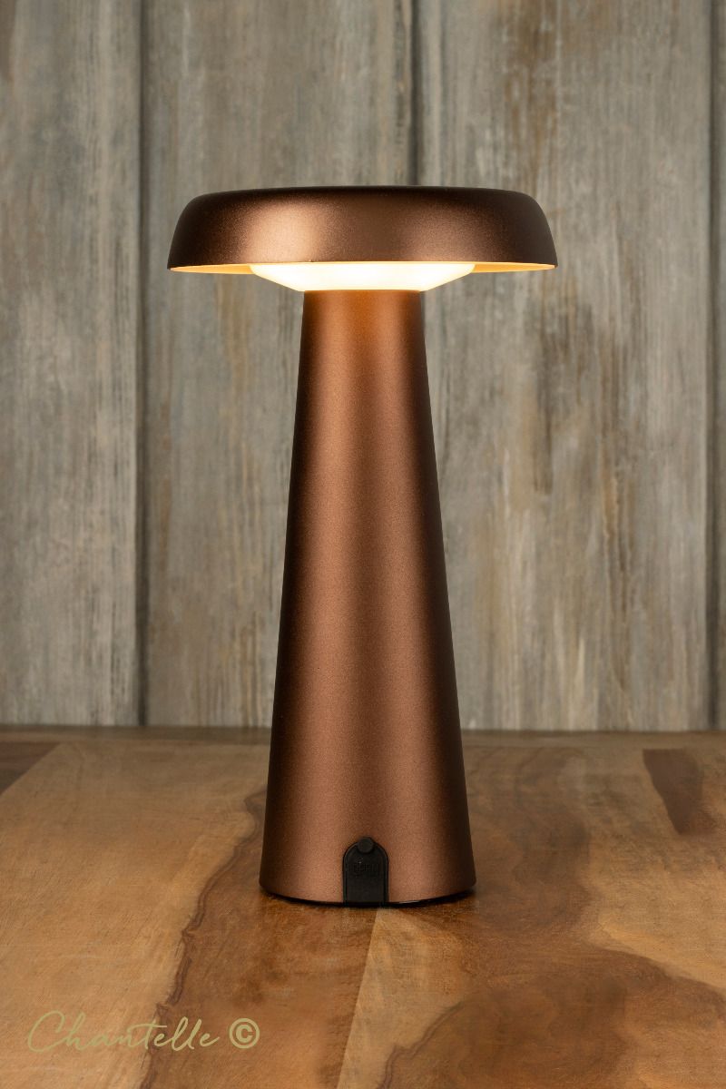 Burnished Brass LED Table Lamp with Rechargable Battery - 075011