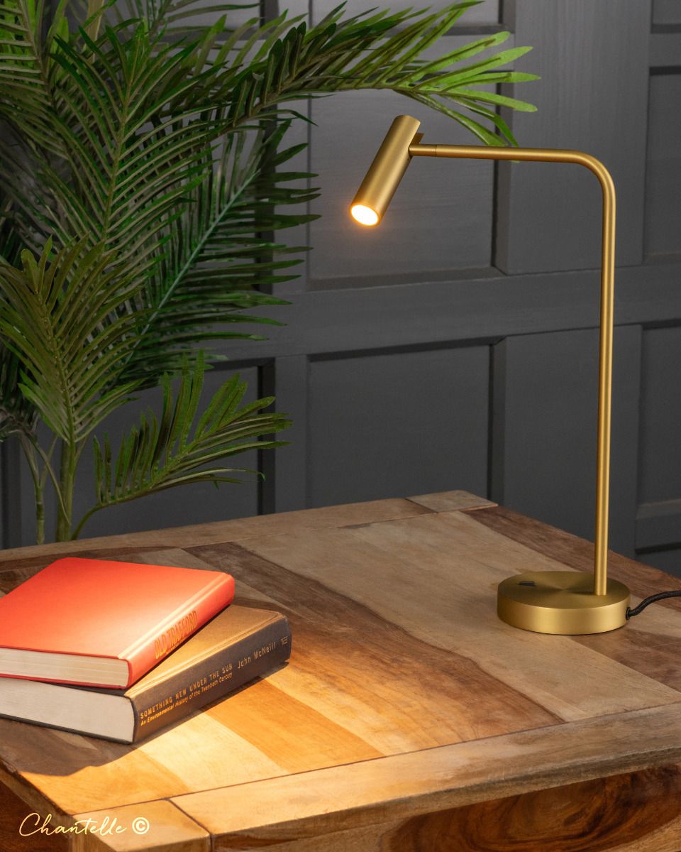 Midas - Matt Gold Adjustble Table Lamp - 075929