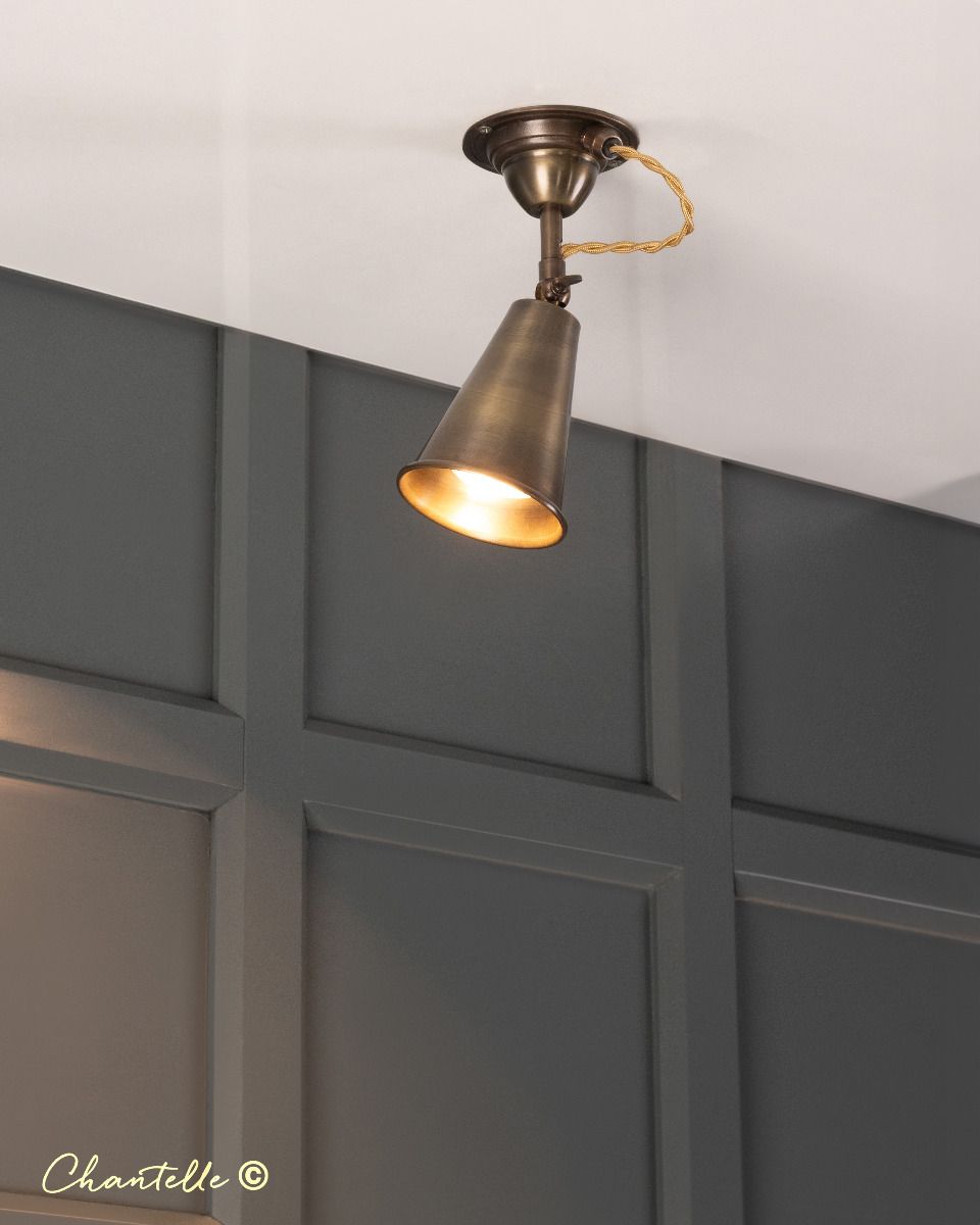 Aurelia-Antique Brass Single Curtis Spotlight - 075309F