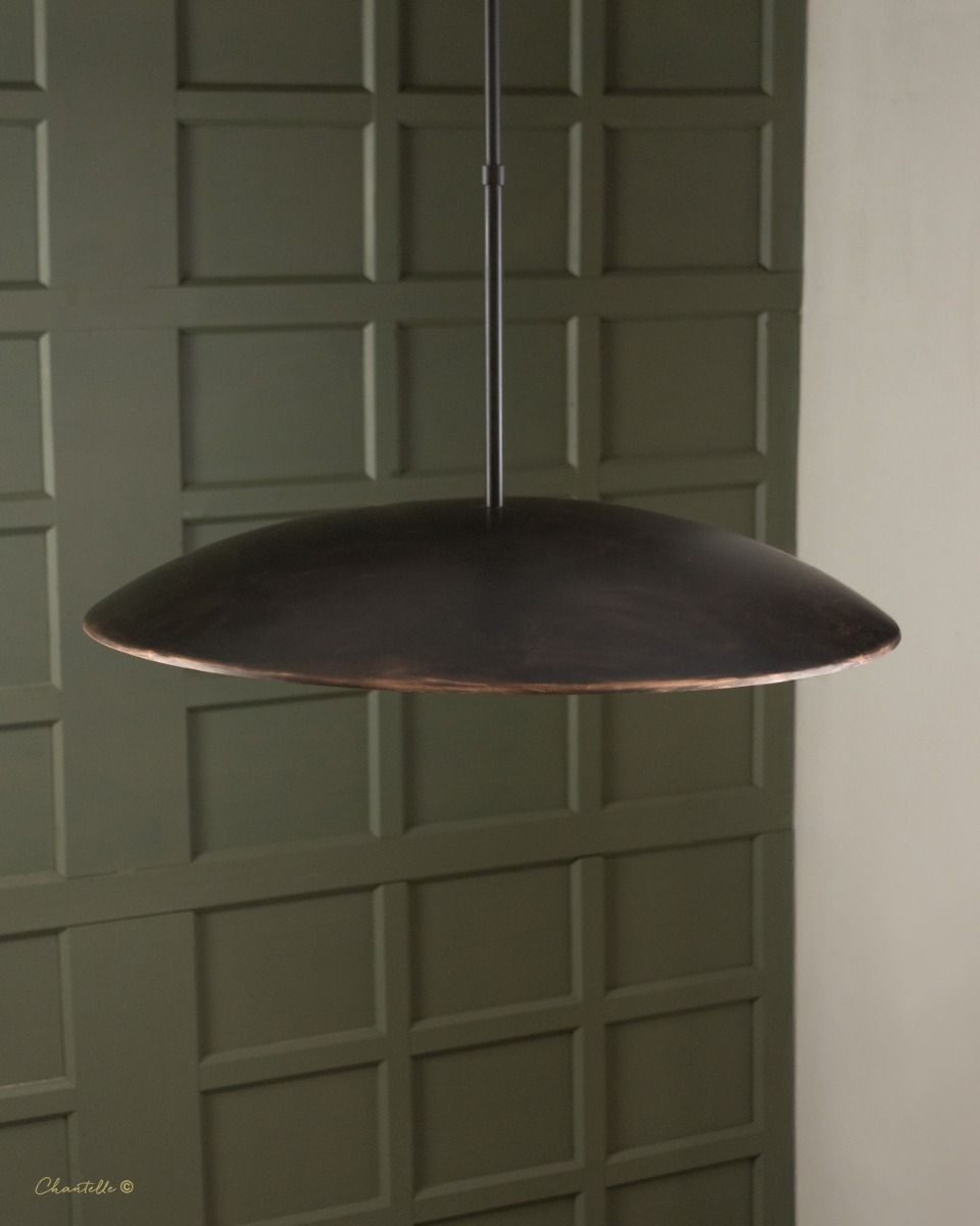 Copper Effect Reflective Dome Pendant