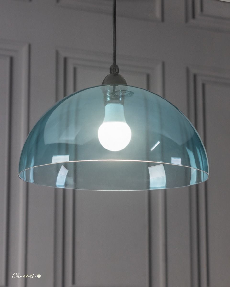 acrylic blue shade pendant
