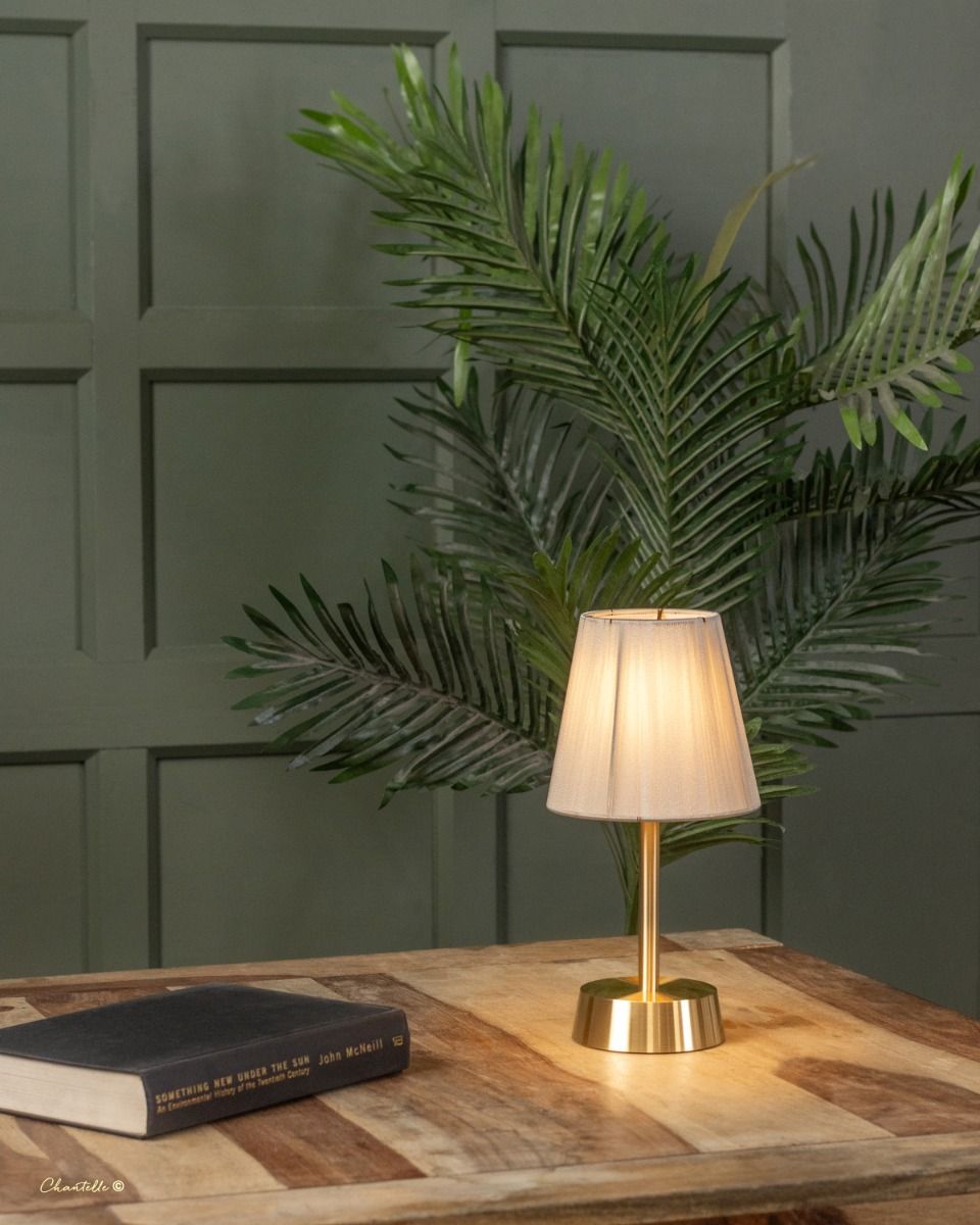 Small Rechargeable Brass Table Lamp - 077928