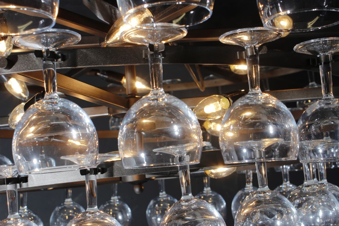 Bespoke three tier multi wine glass chandelier - 047469 - Chantelle Lighting