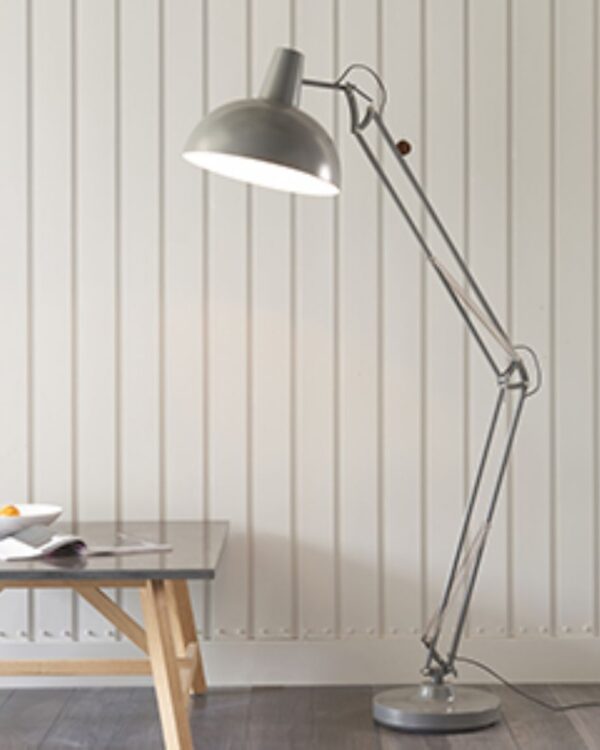 Steel modern angled adjustable floor lamp light
