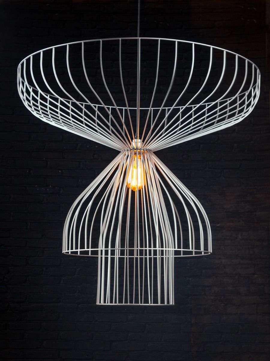 Configurable silver jellyfish metal frame pendant