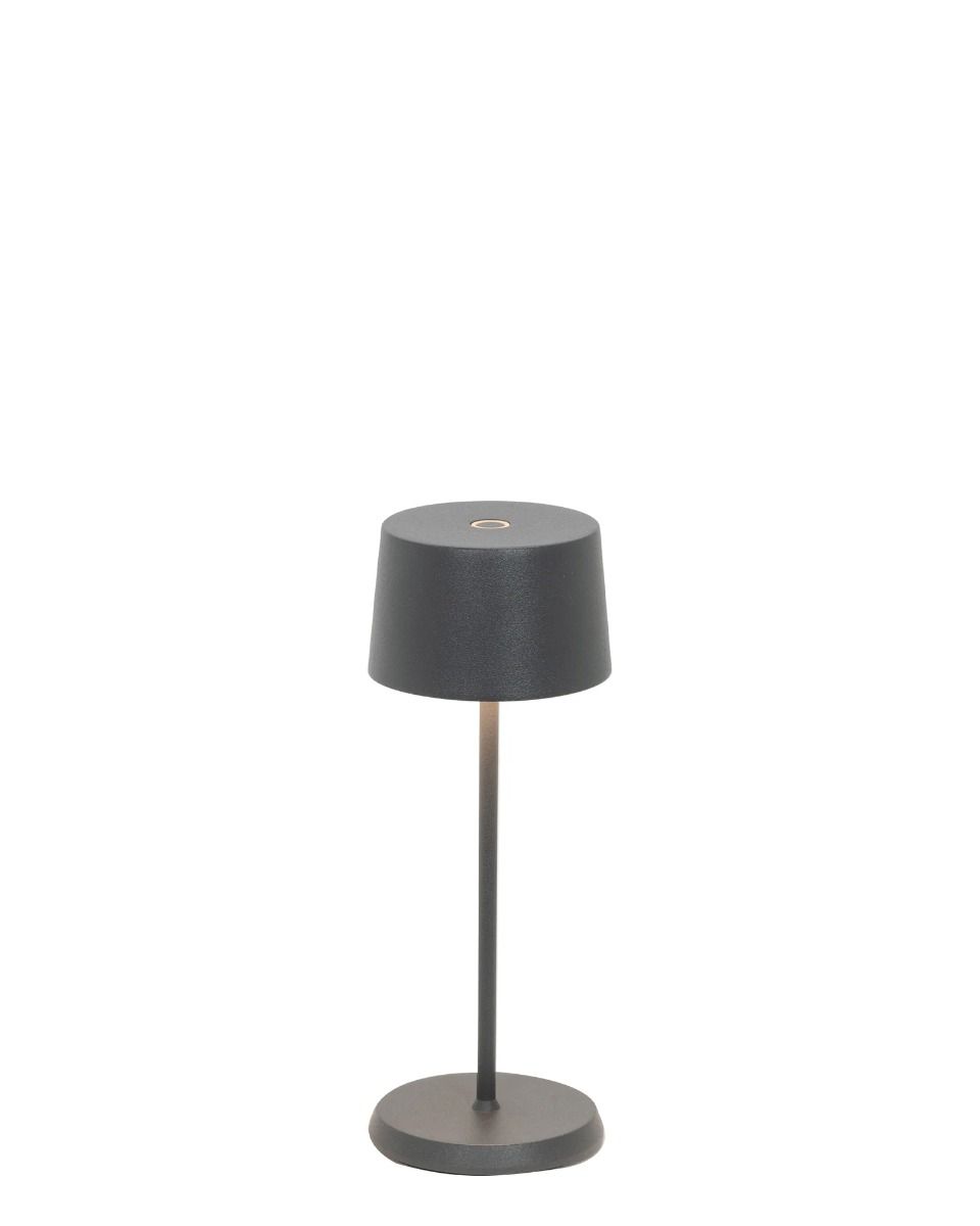 Olivia Micro Table Lamp in Dark Grey - Battery Powered