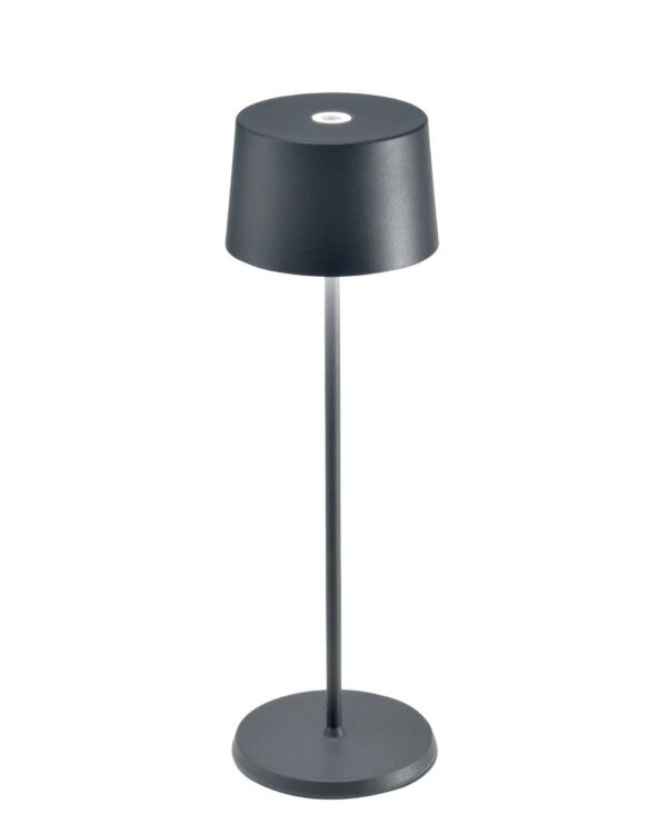 Olivia Table Lamp in Dark Grey - Battery Powered