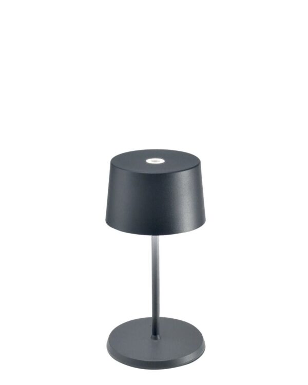 Olivia Mini Table Lamp in Dark Grey - Battery Powered