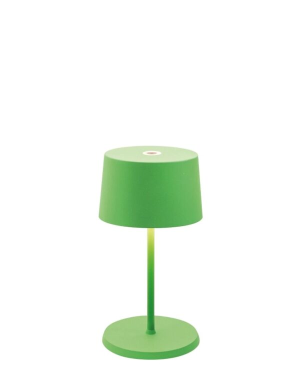 Olivia Mini Table Lamp in Green - Battery Powered